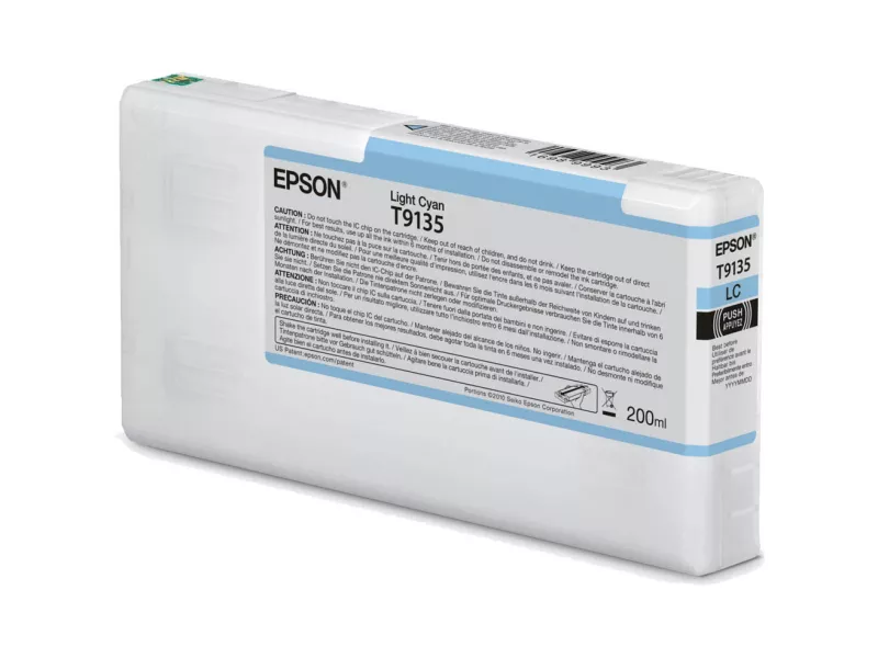 Cartuccia Originale Epson T913500 T9135 (Ciano Chiaro 200 ml) Cartuccia Originale Epson T913500 T9135 (Ciano Chiaro 200 ml)