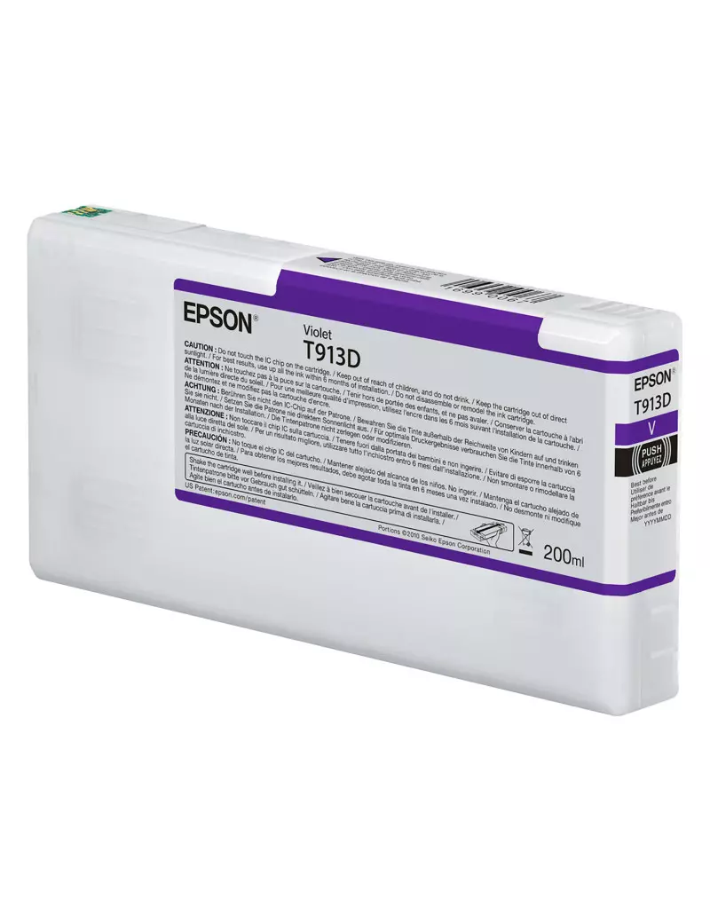 Cartuccia Originale Epson T913D00 T913D (Viola 200 ml) Cartuccia Originale Epson T913D00 T913D (Viola 200 ml)