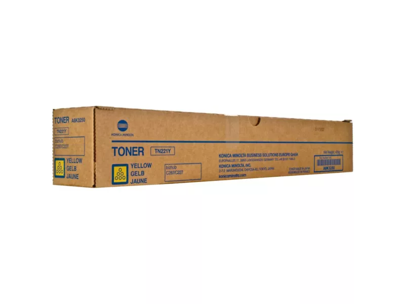Toner Originale Konica Minolta A8K3250 TN221Y (Giallo 21000 pagine) Toner Originale Konica Minolta A8K3250 TN221Y (Giallo 21000 pagine)