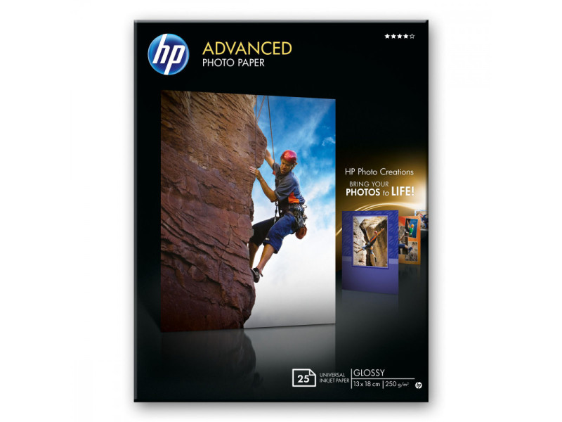 Carta Fotografica HP Advanced Q8696A - 13x18 cm - 250 g - Lucida (Conf. 25) Carta Fotografica HP Advanced Q8696A - 13x18 cm - 250 g - Lucida (Conf. 25)