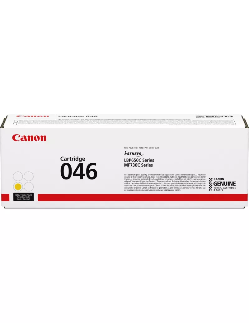 Toner Originale Canon 046y 1247C002 (Giallo 2300 pagine) Toner Originale Canon 046y 1247C002 (Giallo 2300 pagine)