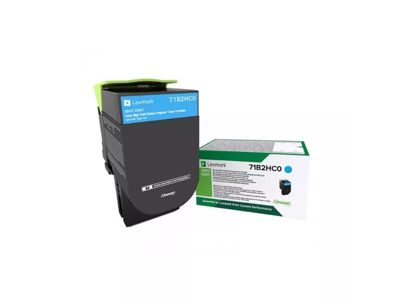 Toner Originale Lexmark 71B2HC0 (Ciano 3500 pagine) Toner Originale Lexmark 71B2HC0 (Ciano 3500 pagine)