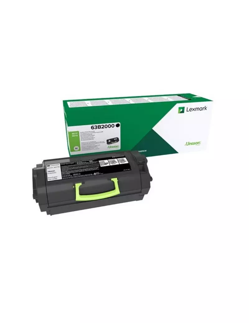 Toner Originale Lexmark 63B2000 (Nero 11000 pagine) Toner Originale Lexmark 63B2000 (Nero 11000 pagine)