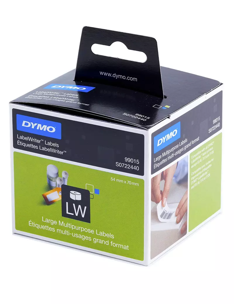 Etichette Originali Dymo S0722440 - 99015 - 54x70 mm - Permanenti (Bianco Conf. 1x320) Etichette Originali Dymo S0722440 - 99015 - 54x70 mm - Permanenti (Bianco Conf. 1x320)