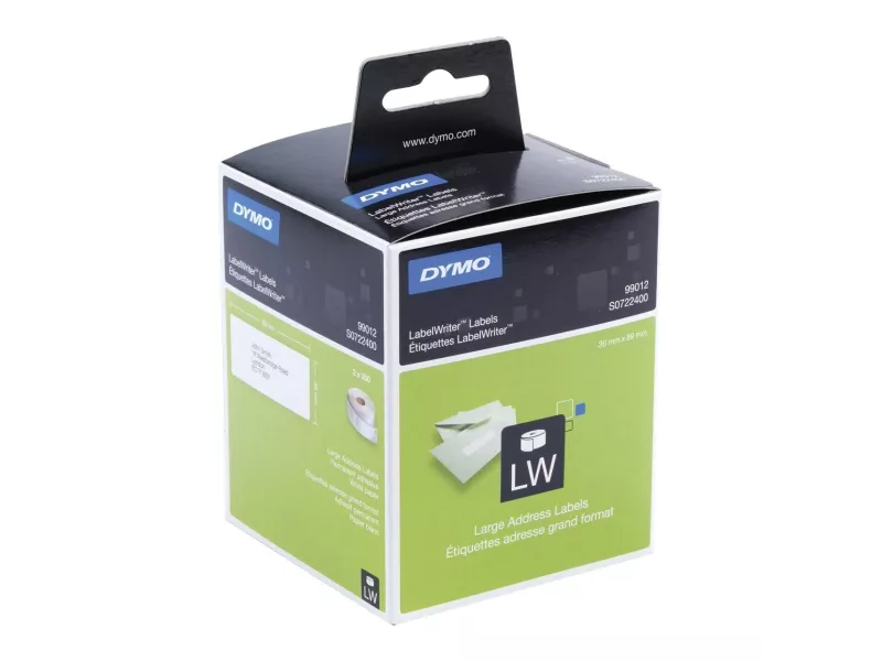 Etichette Originali Dymo S0722400 - 36x89 mm - Permanenti (Bianco Conf. 2x260) Etichette Originali Dymo S0722400 - 36x89 mm - Permanenti (Bianco Conf. 2x260)