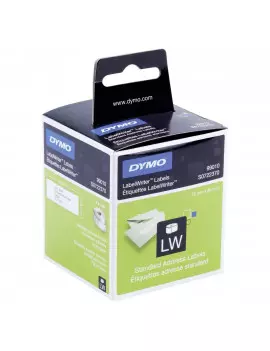 Etichette Originali Dymo S0722370 - 28x89 mm - Permanenti (Bianco Conf. 2x130)