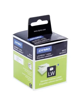 Etichette Originali Dymo S0722370 - 28x89 mm - Permanenti (Bianco Conf. 2x130)