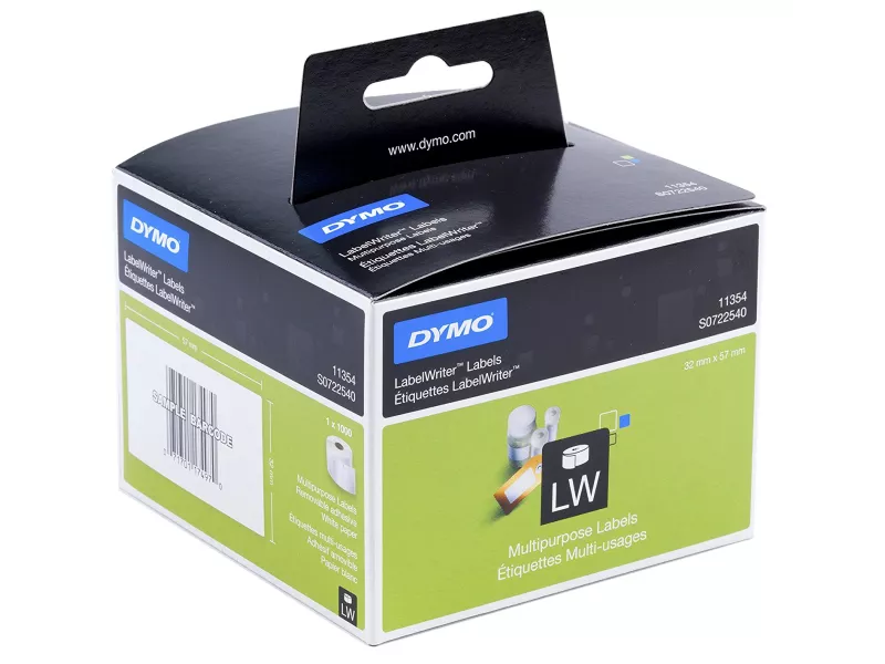 Etichette Originali Dymo S0722540 - 57x32 mm - Removibili (Bianco Conf. 1000)