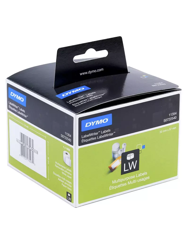 Etichette Originali Dymo S0722540 - 57x32 mm - Removibili (Bianco Conf. 1000) Etichette Originali Dymo S0722540 - 57x32 mm - Removibili (Bianco Conf. 1000)