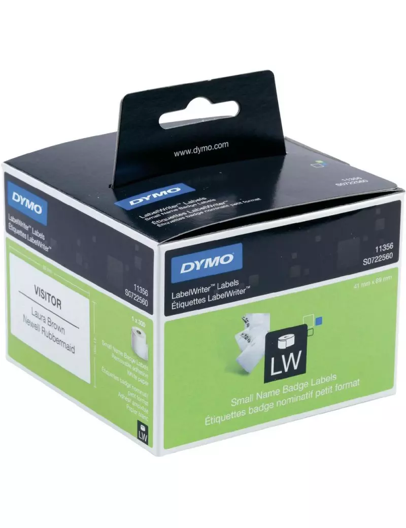 Etichette Originali Dymo S0722560 - 41x89 mm - Removibili (Bianco Conf. 1x300)