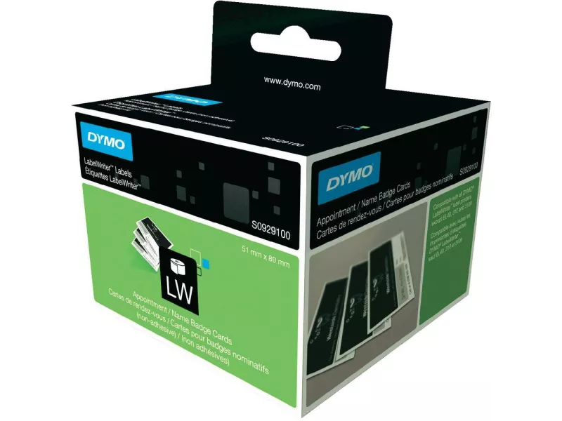 Etichette Originali Dymo S0929100 - 89x51 mm - Non Adesive (Bianco Conf. 1x300)
