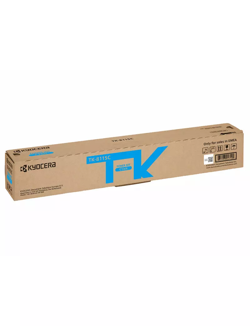 Toner Originale Kyocera TK-8115C 1T02P3CNL0 (Ciano 6000 pagine) Toner Originale Kyocera TK-8115C 1T02P3CNL0 (Ciano 6000 pagine)