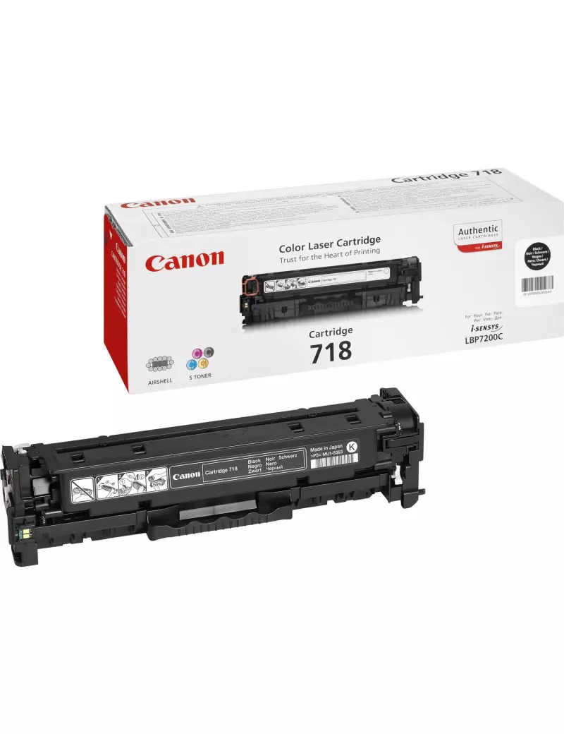 Toner Originale Canon 718bk 2662B002 (Nero 3400 pagine)