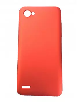 Cover in Silicone Morbido Brio Case per LG Q6 (Rosso Metallizzato)