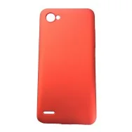 Cover in Silicone Morbido Brio Case per LG Q6 (Rosso Metallizzato)