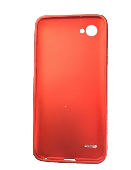 Cover in Silicone Morbido Brio Case per LG Q6 (Rosso Metallizzato)