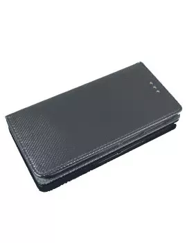 Cover Flip Portafoglio Orizzontale per Huawei P8 Lite P9 Lite (Nero)