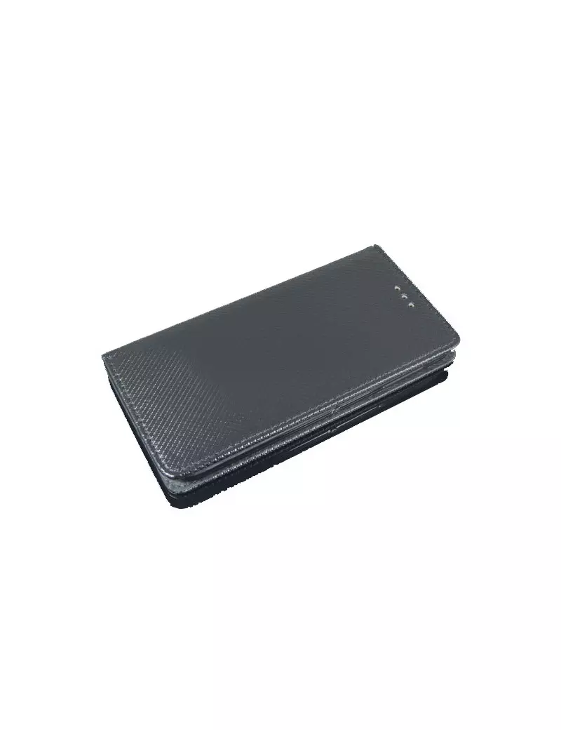 Cover Flip Portafoglio Orizzontale per Huawei P8 Lite P9 Lite (Nero)