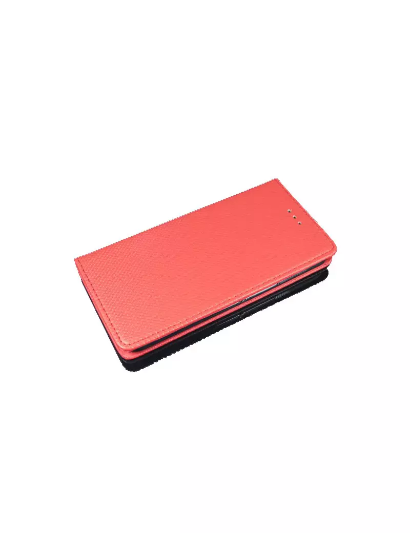 Cover Flip Portafoglio Orizzontale per Huawei P8 Lite P9 Lite (Rosso)