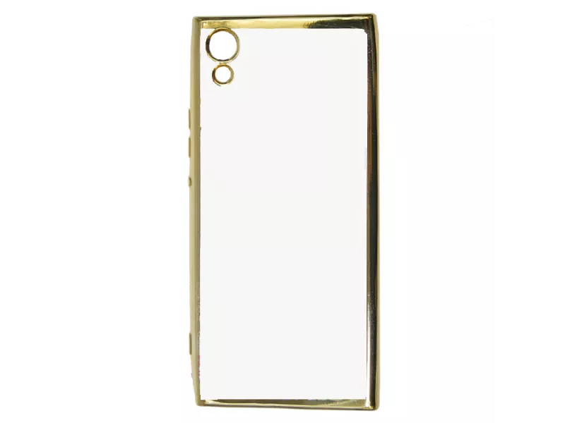 Cover in Silicone Electro Jelly per Sony Xperia XA1 (Trasparente e Oro) Cover in Silicone Electro Jelly per Sony Xperia XA1 (Trasparente e Oro)