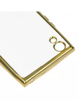 Cover in Silicone Electro Jelly per Sony Xperia XA1 (Trasparente e Oro)