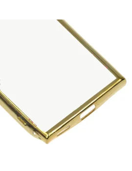 Cover in Silicone Electro Jelly per Sony Xperia XA1 (Trasparente e Oro)