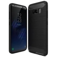 Cover Effetto Carbon Look per Samsung Galaxy S8+ (Blu Scuro)