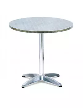 Tavolino Tondo Bar in Alluminio Serena Group - Ø70 cm - 40404D (Argento)