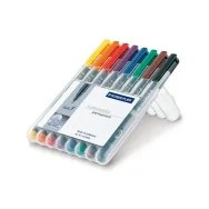 Penna a Punta Sintetica Lumocolor Permanent Staedtler - Punta Fine - 0,6 mm (Assortiti Conf. 8)