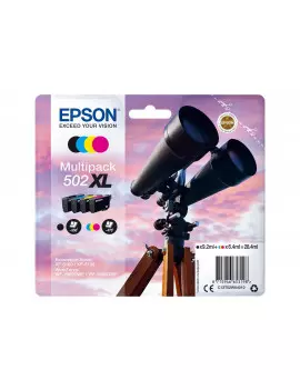 Multipack Cartucce Originali Epson T02W640 502XL (Nero, Ciano, Magenta, Giallo Conf. 4)