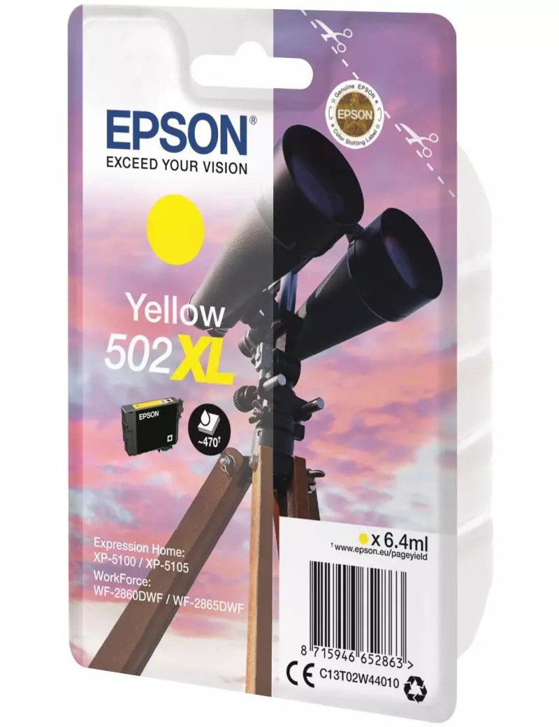 Cartuccia Originale Epson T02W440 502XL (Giallo 470 pagine)