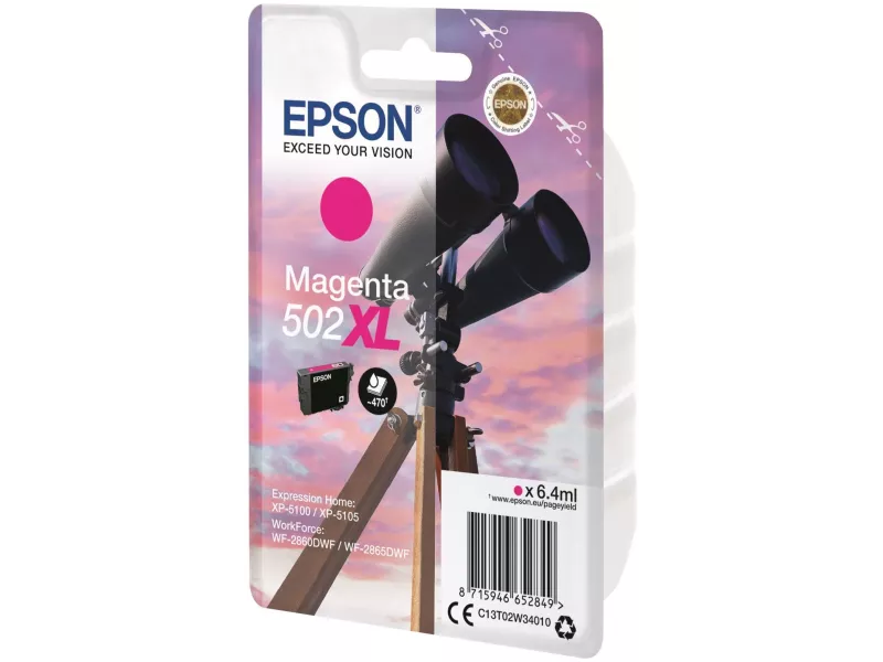 Cartuccia Originale Epson T02W340 502XL (Magenta 470 pagine) Cartuccia Originale Epson T02W340 502XL (Magenta 470 pagine)