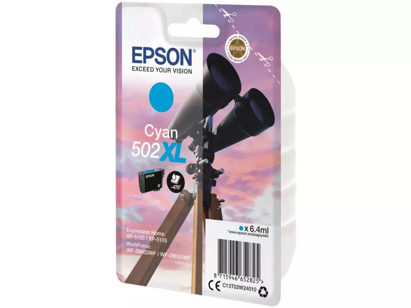Cartuccia Originale Epson T02W240 502XL (Ciano 470 pagine) Cartuccia Originale Epson T02W240 502XL (Ciano 470 pagine)