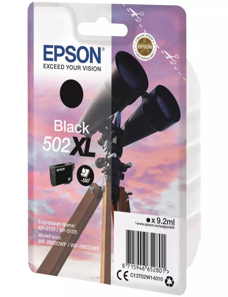 Cartuccia Originale Epson T02W140 502XL (Nero 550 pagine)