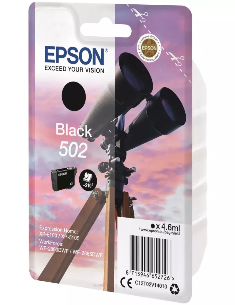 Cartuccia Originale Epson T02V140 502 (Nero 210 pagine) Cartuccia Originale Epson T02V140 502 (Nero 210 pagine)