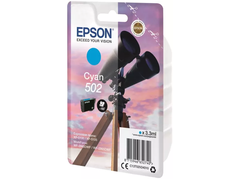 Cartuccia Originale Epson T02V240 502 (Ciano 165 pagine) Cartuccia Originale Epson T02V240 502 (Ciano 165 pagine)