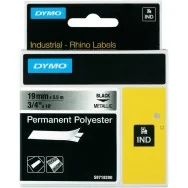 Nastro Originale Dymo S0718200 - 18487 - 19 mm x 5,5 m - Laminato (Nero su Argento)