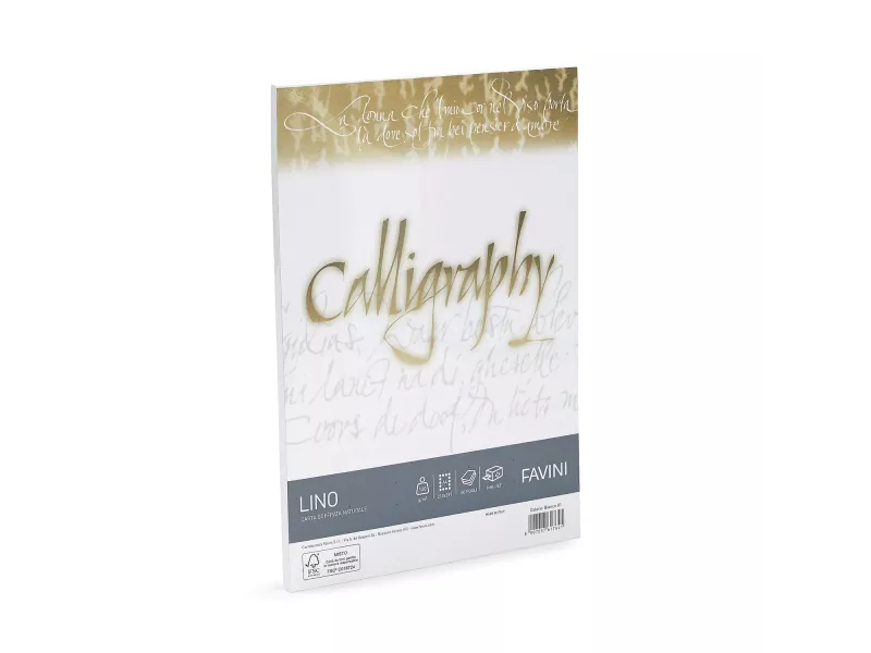Carta Calligraphy Effetto Lino Favini - A4 - 120 g - A690514 (Bianco Conf. 50) Carta Calligraphy Effetto Lino Favini - A4 - 120 g - A690514 (Bianco Conf. 50)