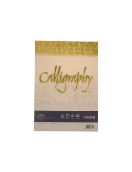 Fogli Calligraphy Effetto Lino Favini - A4 - 200 g - A690614 (Bianco Conf. 50)
