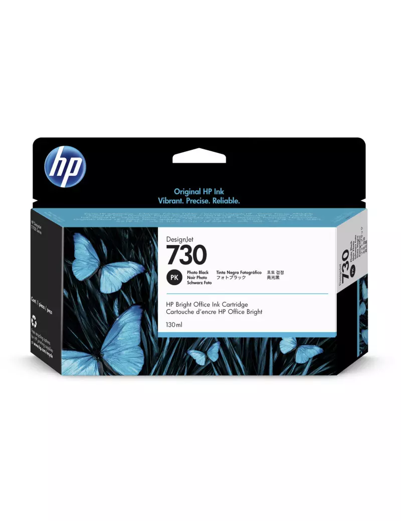 Cartuccia Originale HP P2V67A 730 (Nero Foto 130 ml) Cartuccia Originale HP P2V67A 730 (Nero Foto 130 ml)