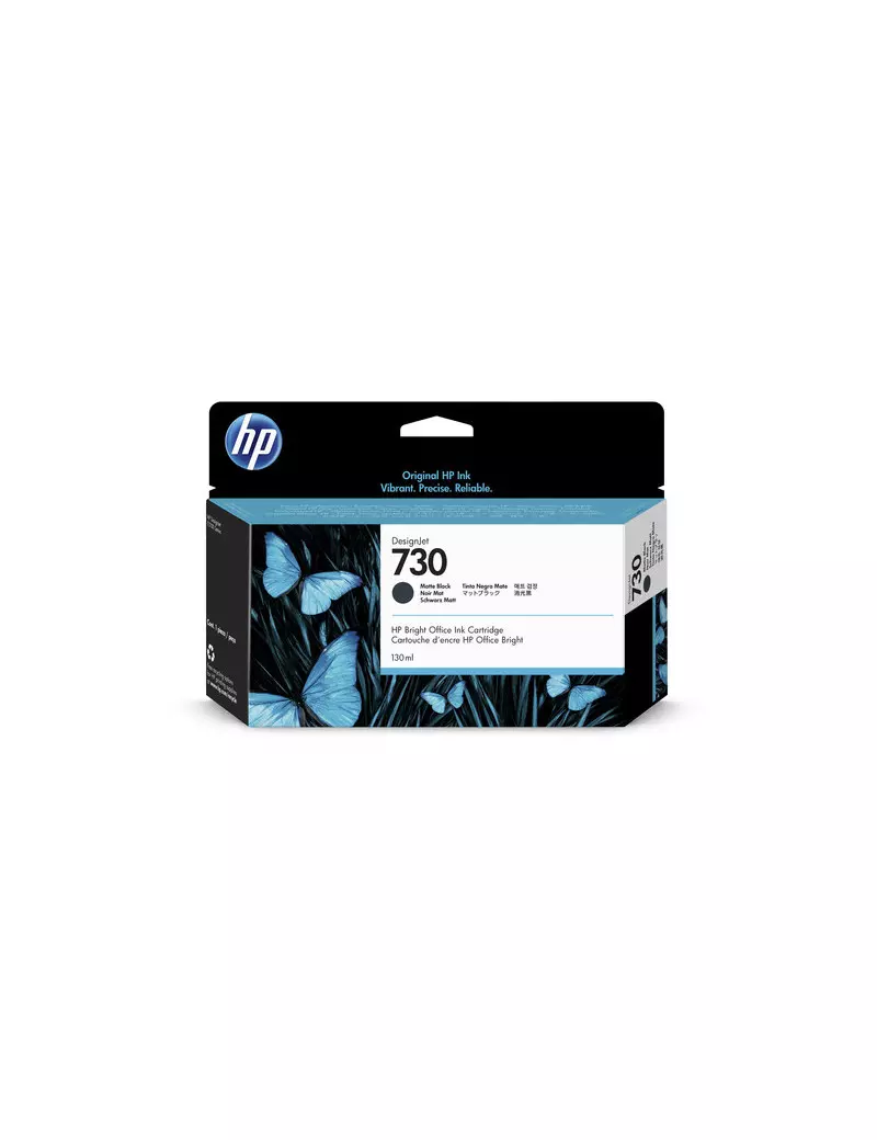 Cartuccia Originale HP P2V65A 730 (Nero Opaco 130 ml)