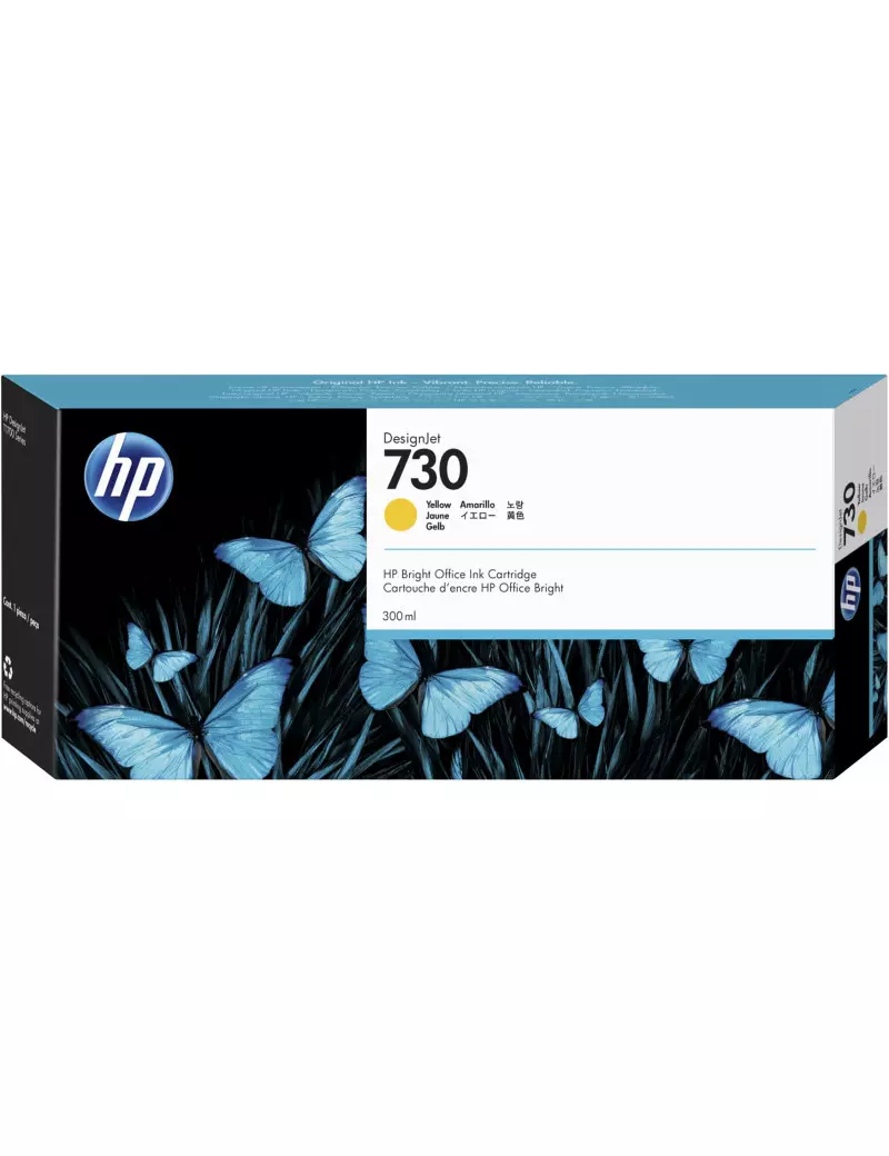 Cartuccia Originale HP P2V70A 730 (Giallo 300 ml)