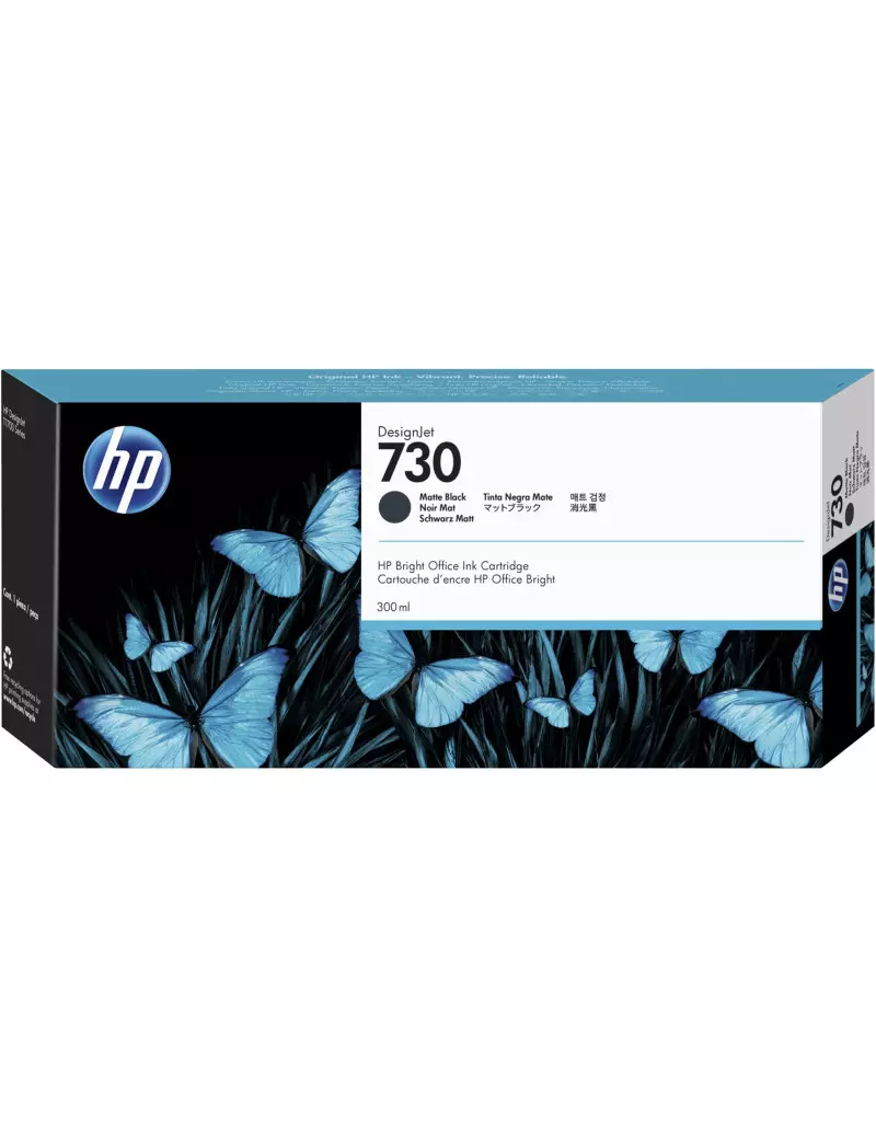 Cartuccia Originale HP P2V71A 730 (Nero Opaco 300 ml)