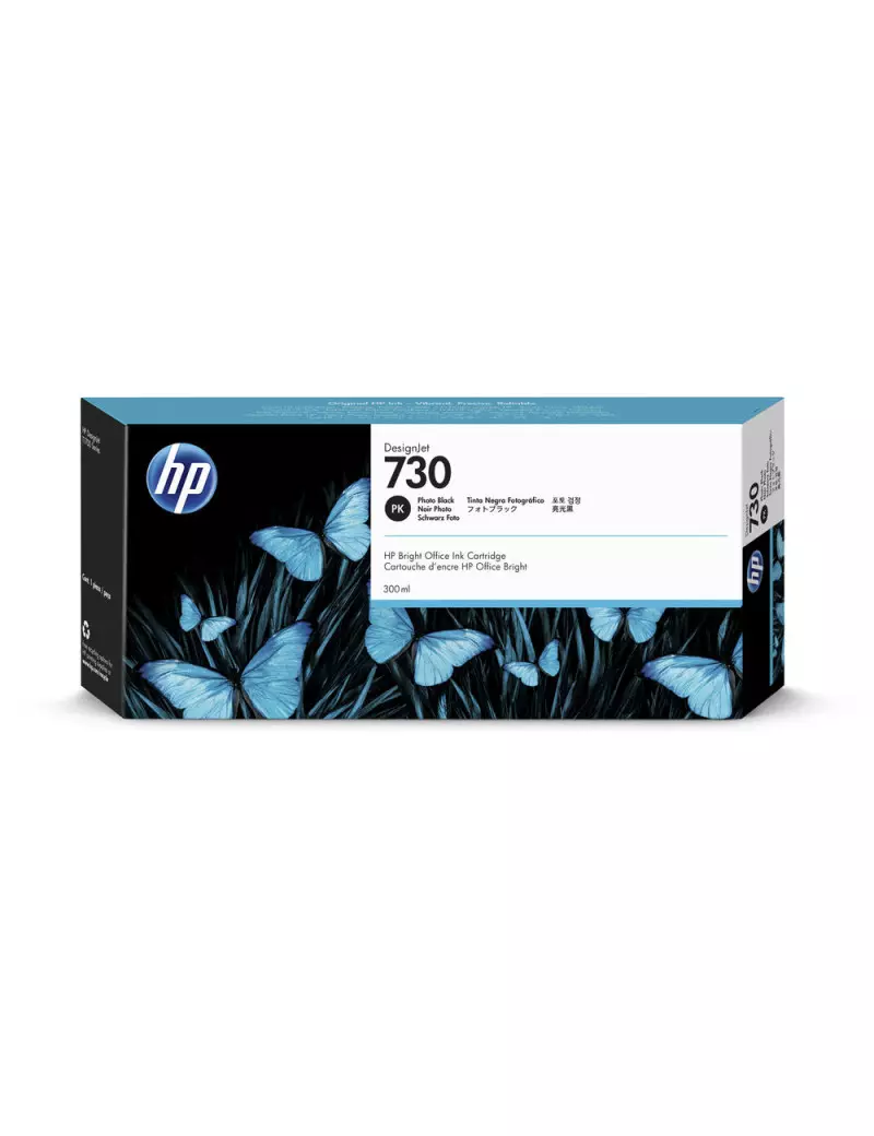 Cartuccia Originale HP P2V73A 730 (Nero Foto 300 ml)