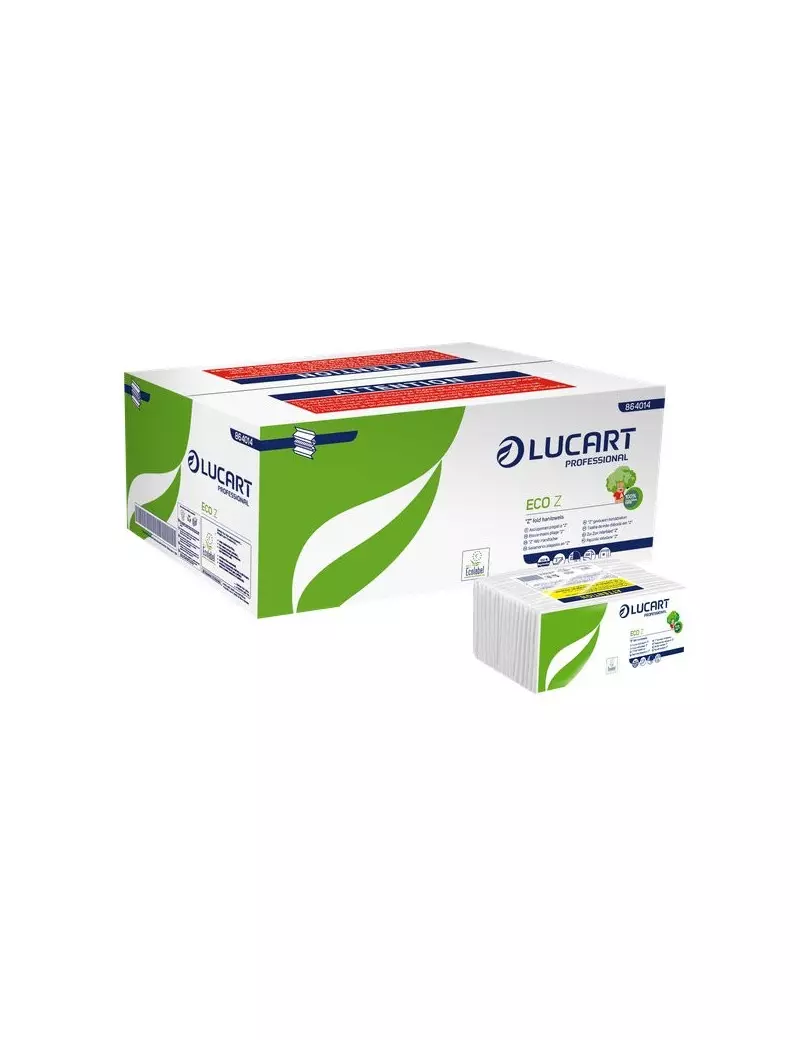 Asciugamani a Z Intercalati Lucart - Carta Ecologica - 2 Veli - 220 Fogli - 864014 (Conf. 18) Asciugamani a Z Intercalati Lucart - Carta Ecologica - 2 Veli - 220 Fogli - 864014 (Conf. 18)