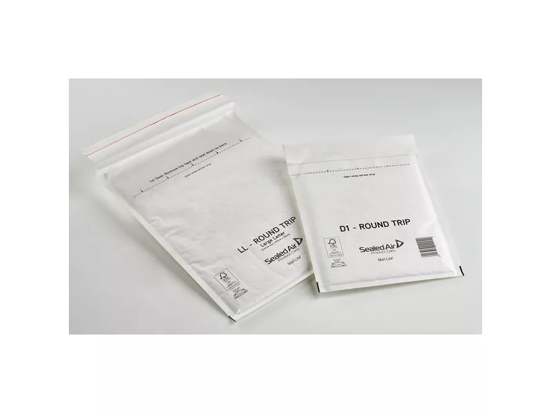 Busta Imbottita a Bolle d'Aria Mail Lite Round Trip Sealed Air - 20x34 cm - 100935833 (Bianco Conf. 100) Busta Imbottita a Bolle d'Aria Mail Lite Round Trip Sealed Air - 20x34 cm - 100935833 (Bianco Conf. 100)