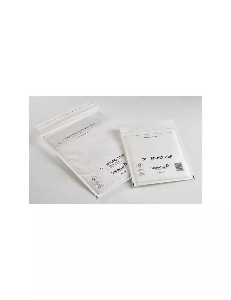 Busta Imbottita a Bolle d'Aria Mail Lite Round Trip Sealed Air - 20x34 cm - 100935833 (Bianco Conf. 100) Busta Imbottita a Bolle d'Aria Mail Lite Round Trip Sealed Air - 20x34 cm - 100935833 (Bianco Conf. 100)