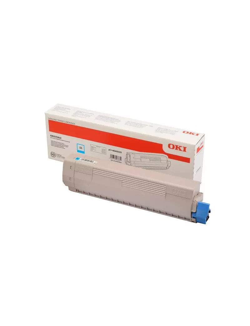 Toner Originale Oki 46443103 C (Ciano 10000 pagine)