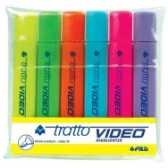 Evidenziatore Tratto Video Fila - 831000 (Giallo Rosa Verde e Azzurro Conf. 6)