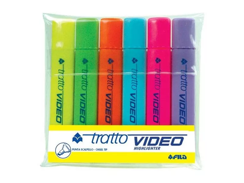 Evidenziatore Tratto Video Fila - 831000 (Giallo Rosa Verde e Azzurro Conf. 6) Evidenziatore Tratto Video Fila - 831000 (Giallo Rosa Verde e Azzurro Conf. 6)